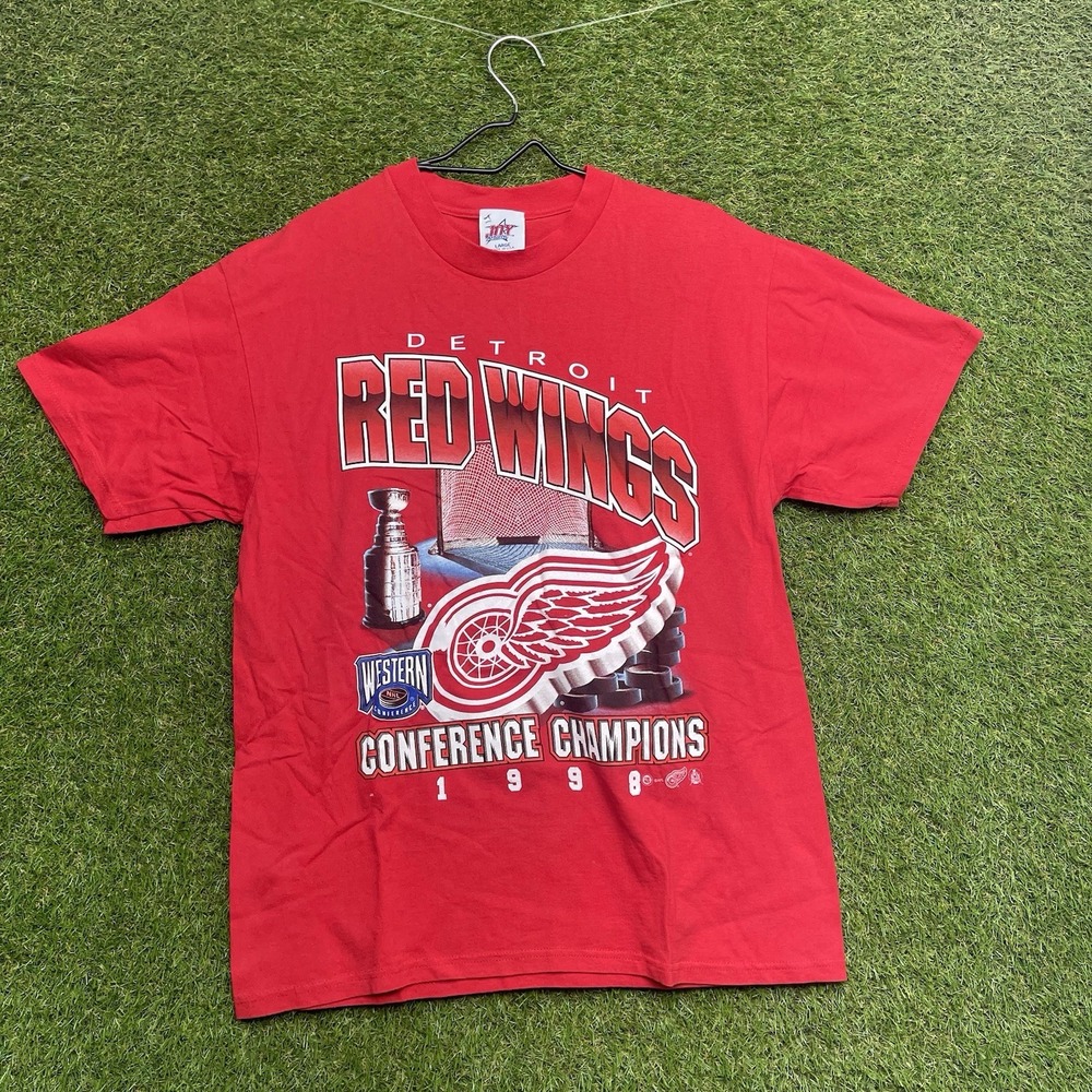Vintage Detroit Red Wings Shirt Mens Large Hockey Logo Graphic Tee Stanley Cup
